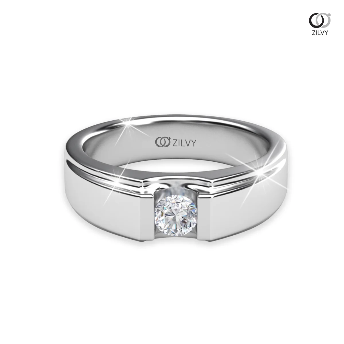 Men's Diamond Ring BR346 - top view