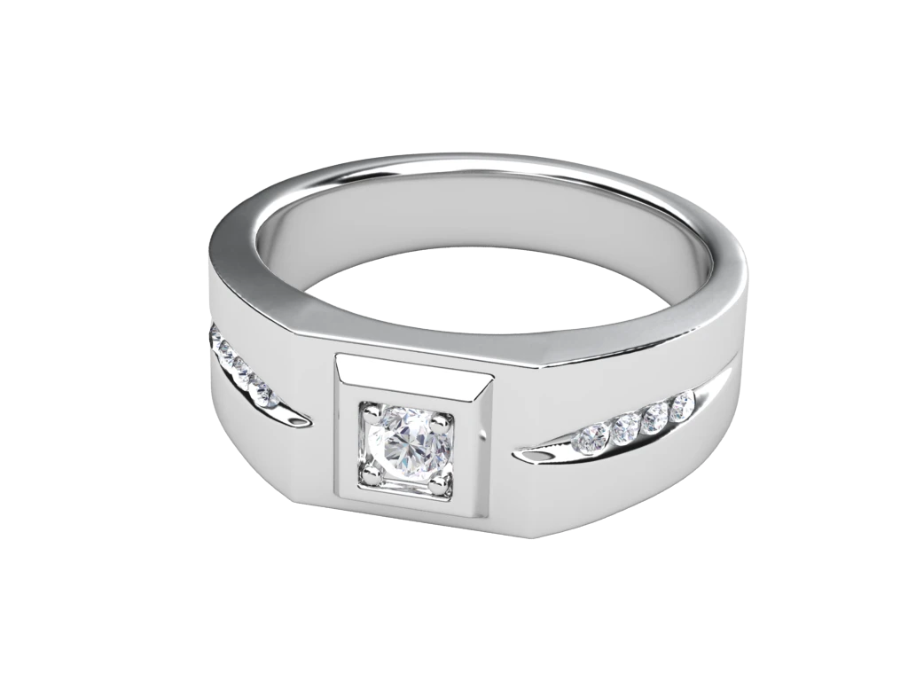 แหวนเพชรผู้ชาย Lennox Signet