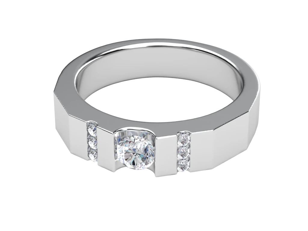 แหวนเพชรผู้ชาย Brooks Line