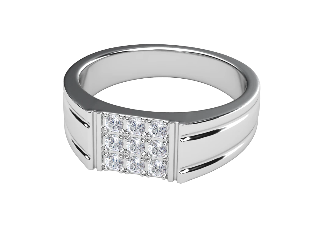 แหวนเพชรผู้ชาย Drake Cluster