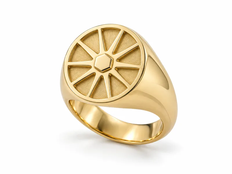 แหวนผู้ชายตรา Centre-Lock Signet