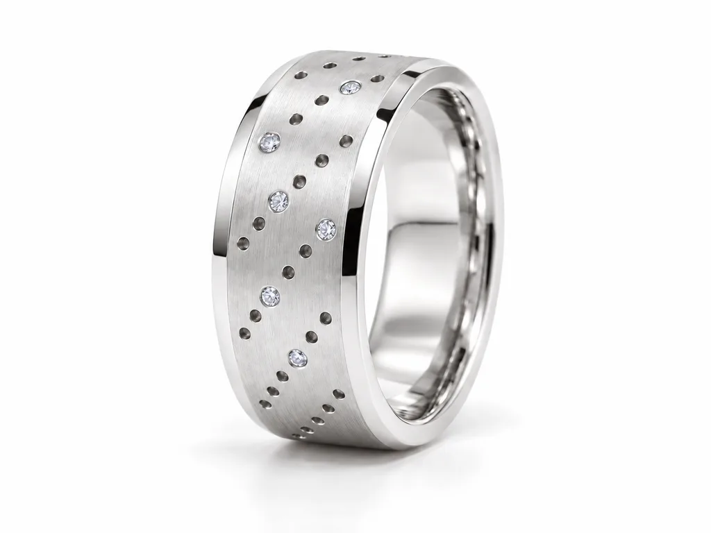 Drilled Disc - white gold