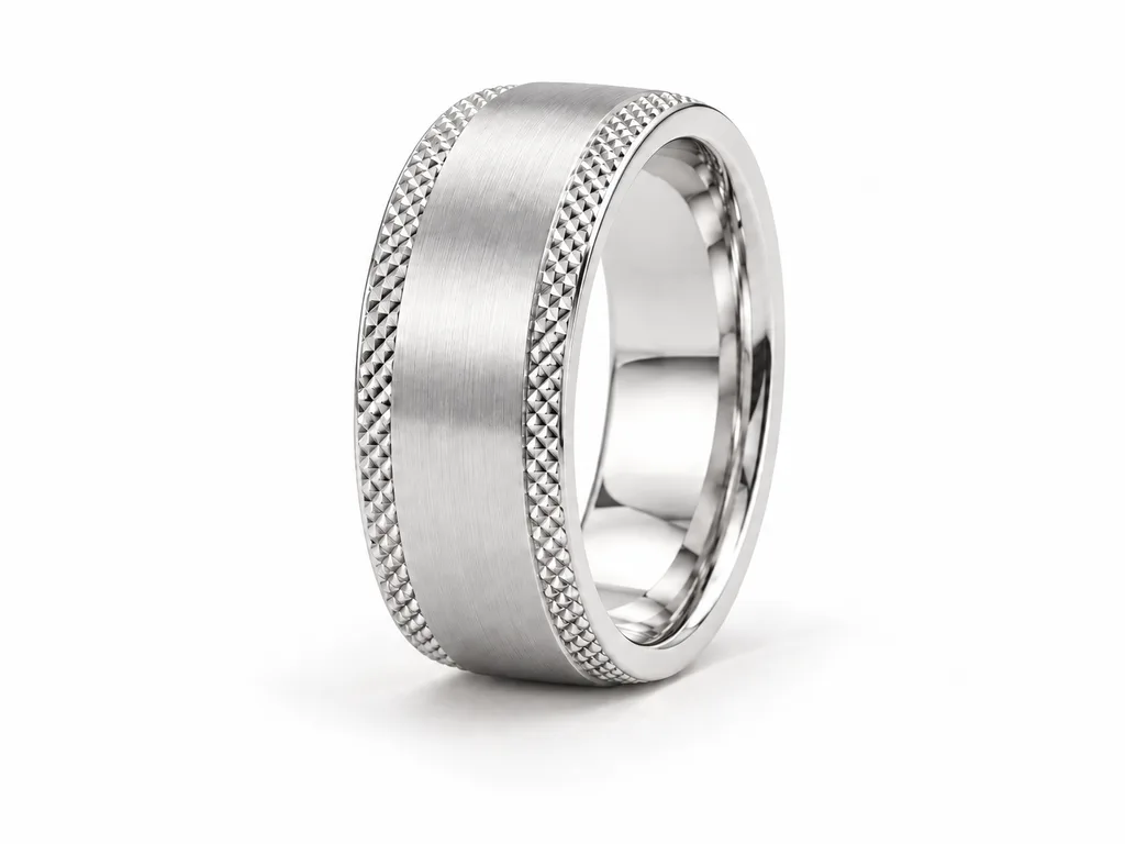 Knurl Edge - white gold