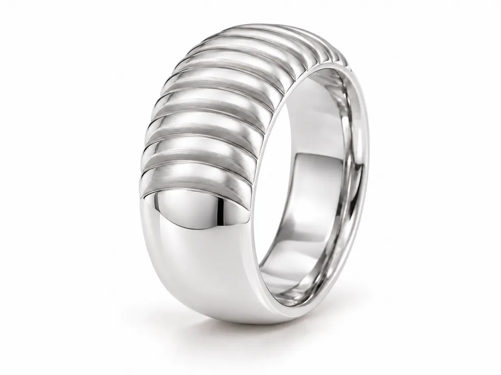 Gadroon Crown - white gold