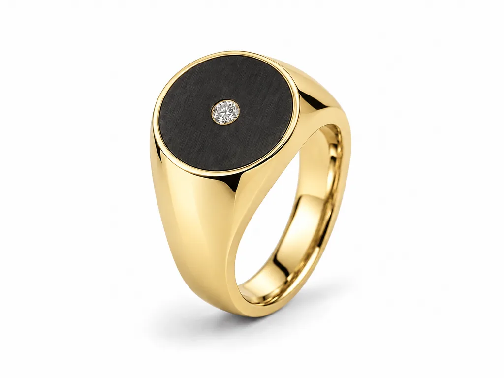 แหวนเพชรผู้ชายตรา Eclipse Signet - ทองคำ