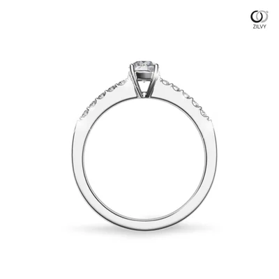 แหวนเพชรผู้หญิง รุ่น GR1003 - มุมหน้า