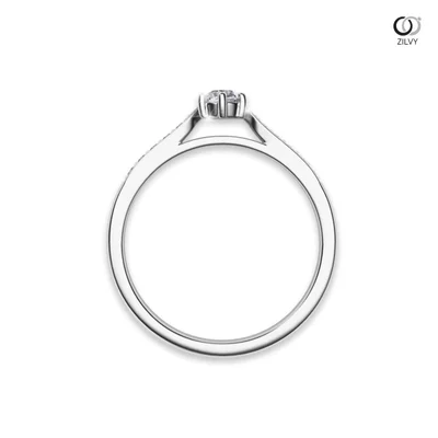 แหวนเพชรผู้หญิง รุ่น GR1007 - มุมหน้า