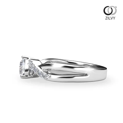 แหวนเพชรผู้หญิง รุ่น GR1012 - มุมข้าง