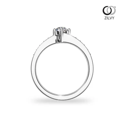 แหวนเพชรผู้หญิง รุ่น GR1017 - มุมหน้า