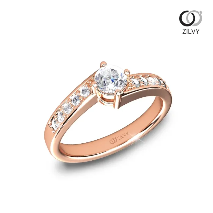 แหวนเพชรประดับข้าง Olivia