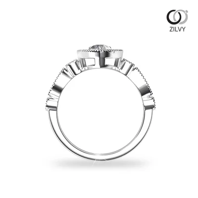 แหวนเพชรผู้หญิง รุ่น GR1019 - มุมหน้า