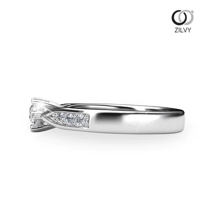 แหวนเพชรผู้หญิง รุ่น GR1021 - มุมข้าง