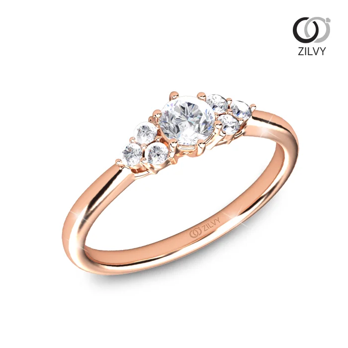 แหวนเพชร Giselle Flanked