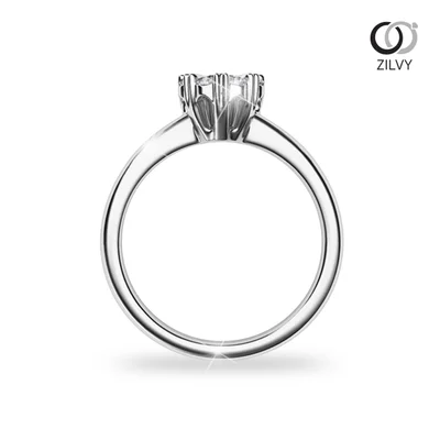 แหวนเพชรผู้หญิง รุ่น GR1035 - มุมหน้า