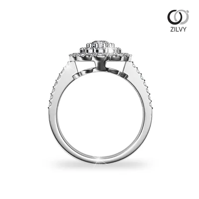 แหวนเพชรผู้หญิง รุ่น GR1039 - มุมหน้า