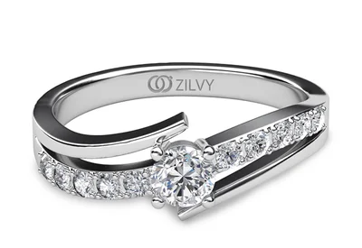 แหวนเพชรผู้หญิง รุ่น GR104 - มุมบน