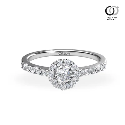 แหวนเพชรผู้หญิง รุ่น GR1040 - มุมบน