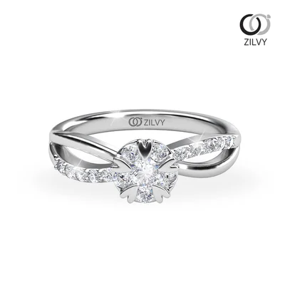 แหวนเพชรผู้หญิง รุ่น GR1041 - มุมบน