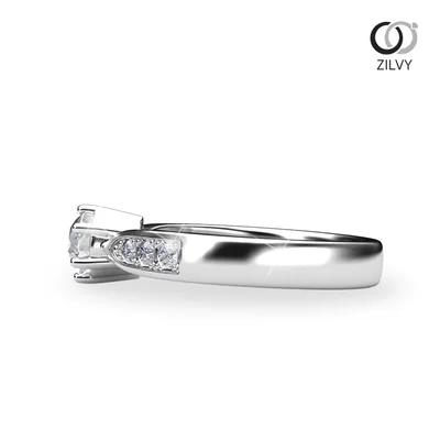 แหวนเพชรผู้หญิง รุ่น GR1043 - มุมข้าง