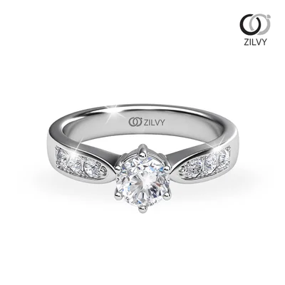 แหวนเพชรผู้หญิง รุ่น GR1043 - มุมบน