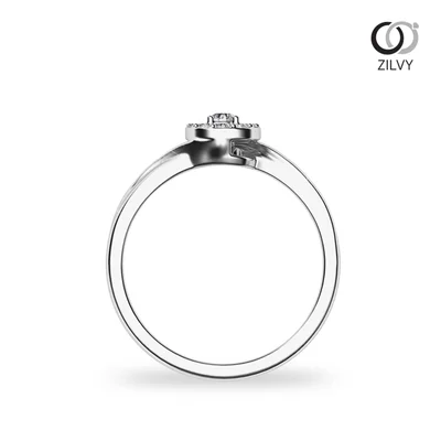 แหวนเพชรผู้หญิง รุ่น GR1046 - มุมหน้า