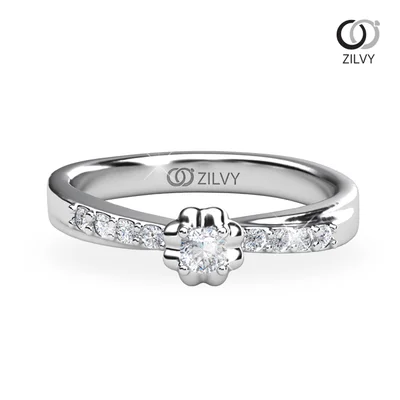 แหวนเพชรผู้หญิง รุ่น GR1049 - มุมบน