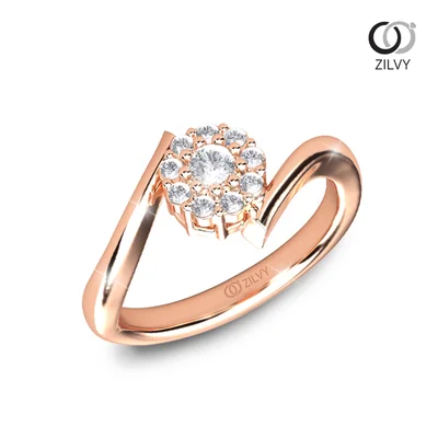 แหวนเพชรผู้หญิง รุ่น GR1050 - มุมเปอร์สเปกทีฟ