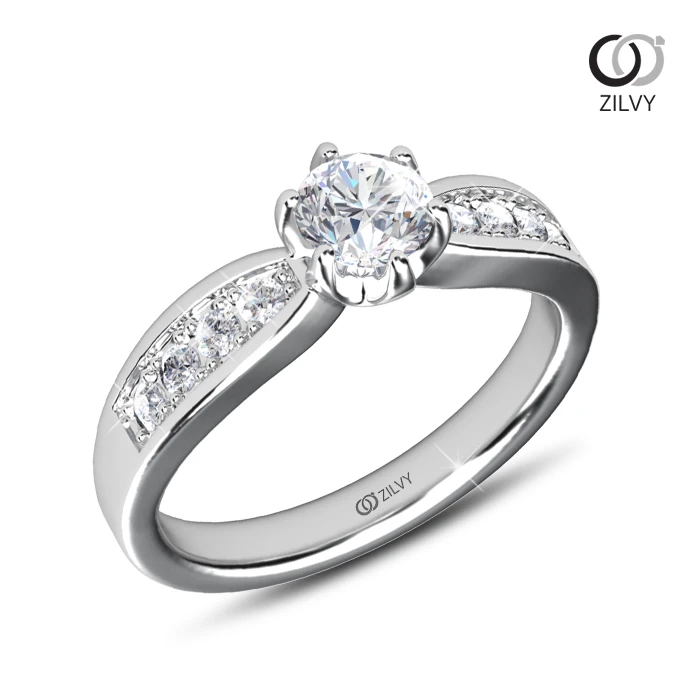 แหวนเพชร Isadora Flanked