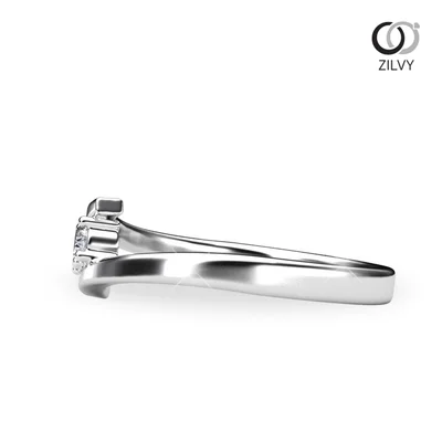 แหวนเพชรผู้หญิง รุ่น GR1070 - มุมข้าง