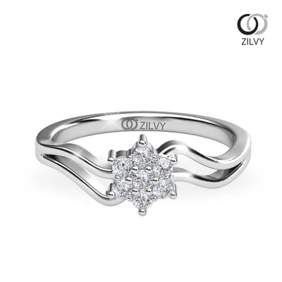 แหวนเพชรผู้หญิง รุ่น GR1071 - มุมบน