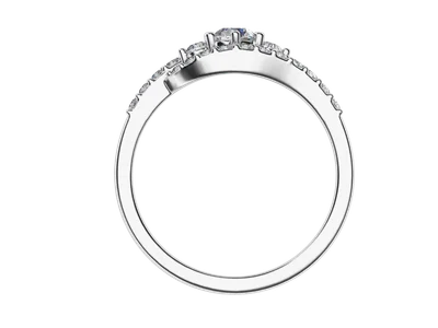 แหวนเพชรผู้หญิง รุ่น GR1090 - มุมหน้า