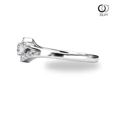 แหวนเพชรผู้หญิง รุ่น GR1094 - มุมข้าง