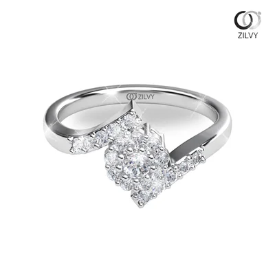 แหวนเพชรผู้หญิง รุ่น GR1095 - มุมบน