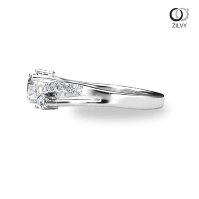 แหวนเพชรผู้หญิง รุ่น GR1096 - มุมข้าง