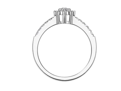 แหวนเพชรผู้หญิง รุ่น GR1107 - มุมหน้า