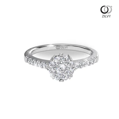 แหวนเพชรผู้หญิง รุ่น GR1107 - มุมบน