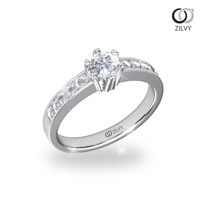 แหวนเพชร Zinnia Flanked