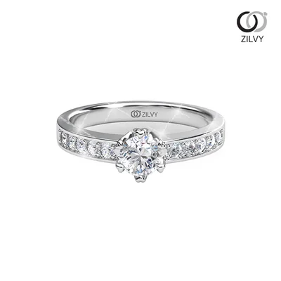 แหวนเพชรผู้หญิง รุ่น GR1119 - มุมบน