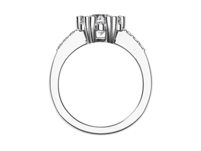 แหวนเพชรผู้หญิง รุ่น GR1124 - มุมหน้า