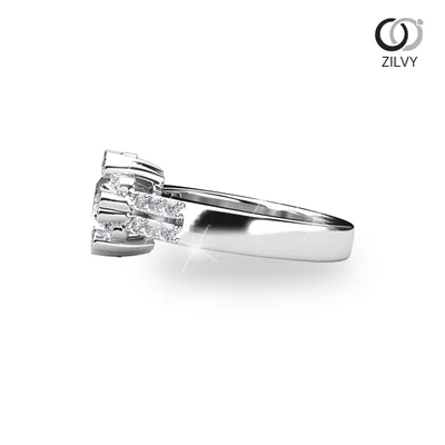 แหวนเพชรผู้หญิง รุ่น GR1124 - มุมข้าง