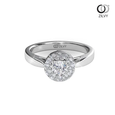 แหวนเพชรผู้หญิง รุ่น GR1126 - มุมบน