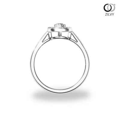 แหวนเพชรผู้หญิง รุ่น GR1130 - มุมหน้า