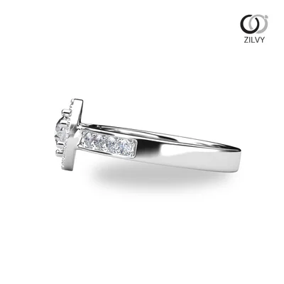 แหวนเพชรผู้หญิง รุ่น GR1151 - มุมข้าง