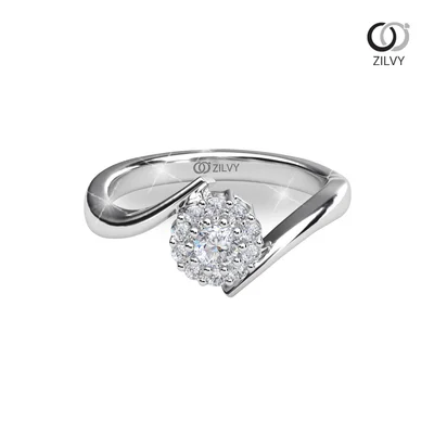 แหวนเพชรผู้หญิง รุ่น GR1152 - มุมหน้า