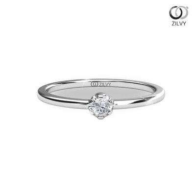 แหวนเพชรผู้หญิง รุ่น GR1158 - มุมบน