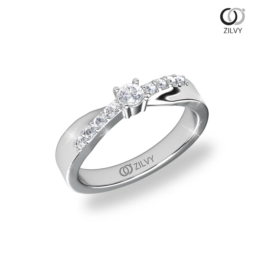 แหวนเพชร Lavande Flanked