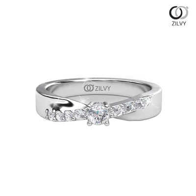 แหวนเพชรผู้หญิง รุ่น GR1159 - มุมบน