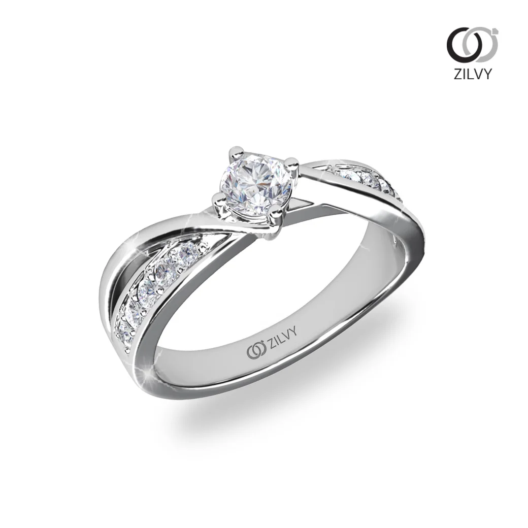 แหวนเพชร Violette Flanked