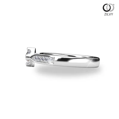 แหวนเพชรผู้หญิง รุ่น GR1161 - มุมข้าง