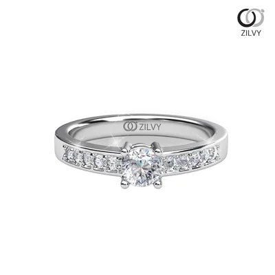 แหวนเพชรผู้หญิง รุ่น GR1163 - มุมบน